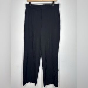 Everlane Dress Pants 95% Wool Wide Leg Minimal Black Women’s Size 8